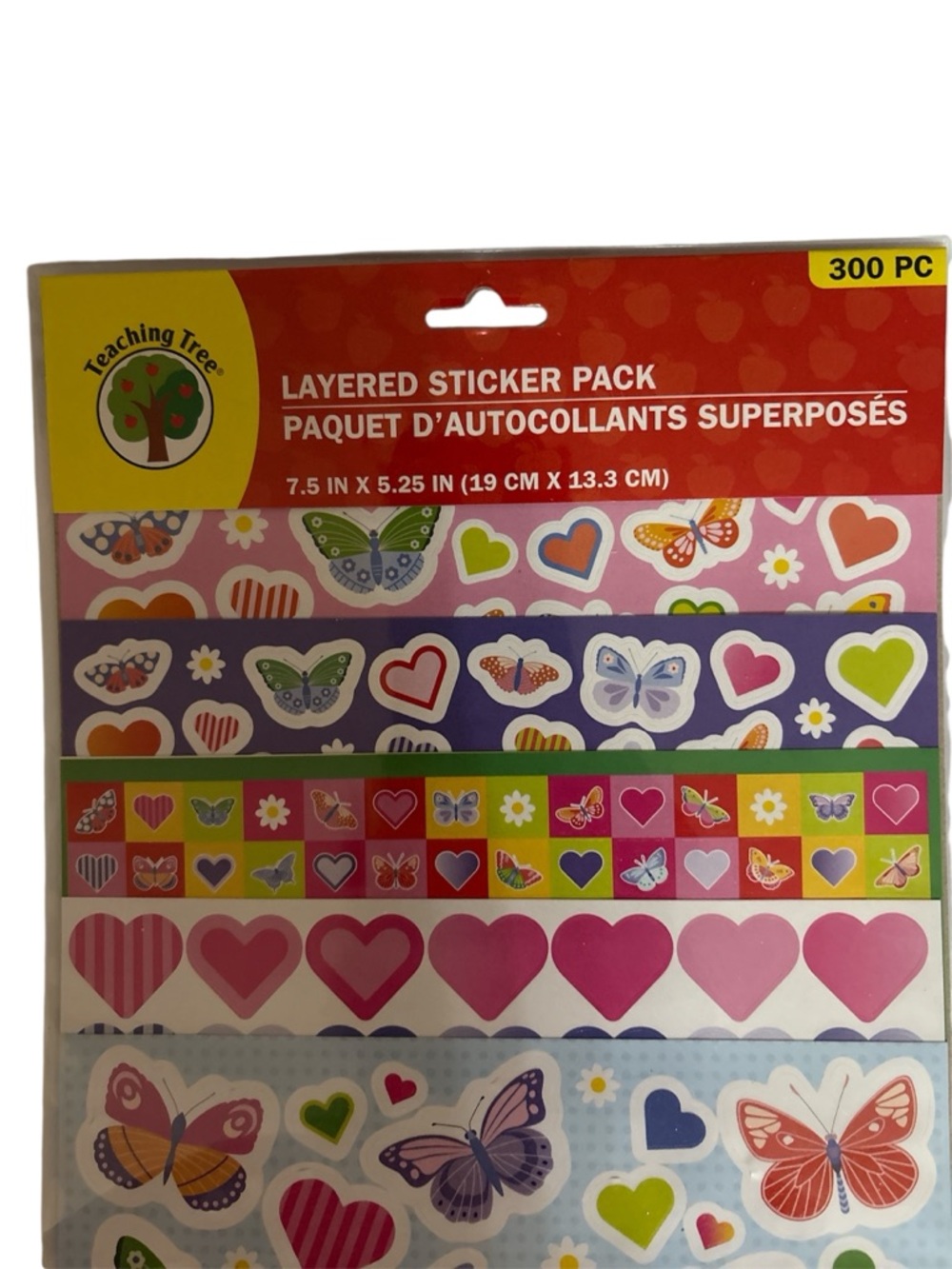 Teaching Tree Layered Sticker Pack - Colorful Butterfly & Heart Stickers - Picture 4 of 4